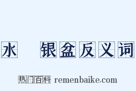 水礶银盆反义词是什么意思的图片